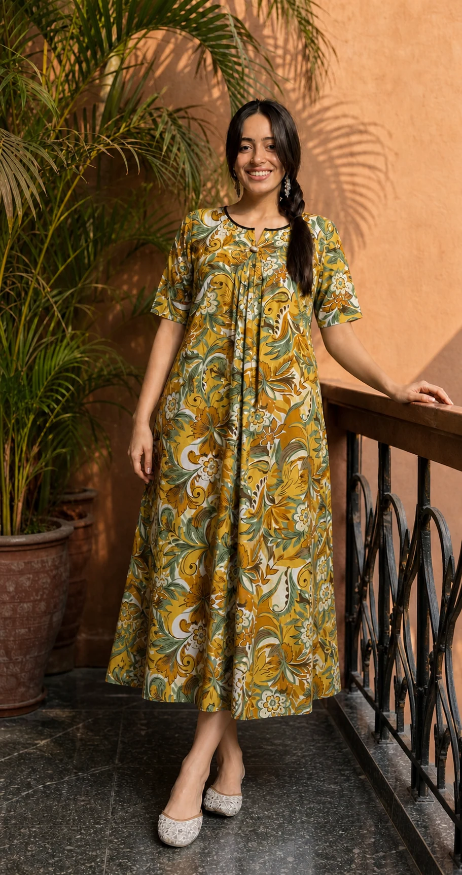Style 1390 Printed Long Frock image 7